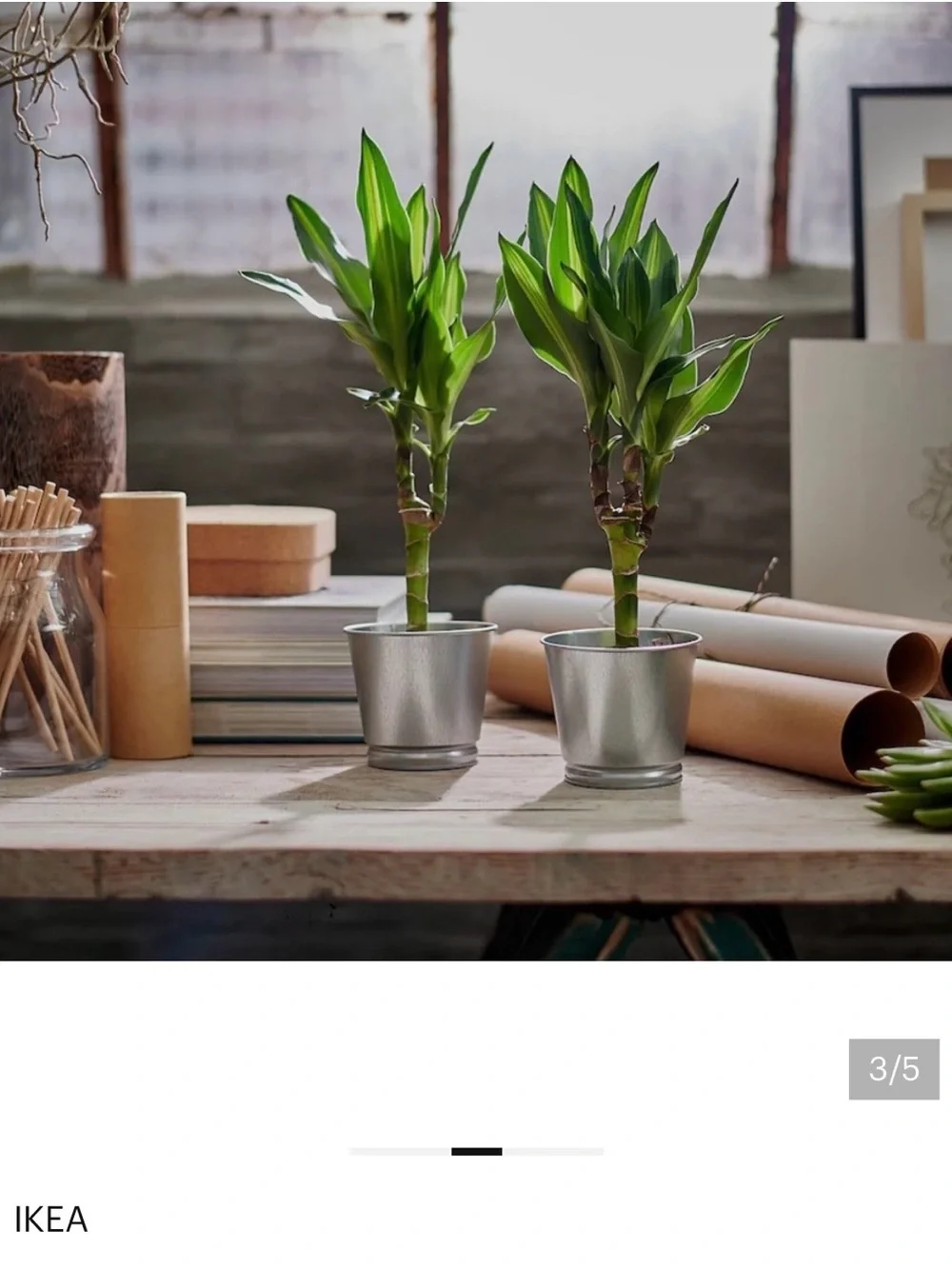 Bundle of 15 IKEA Metal Plant Pot in Silver Finish